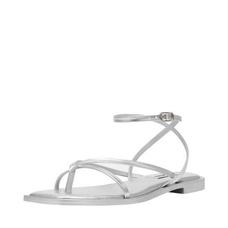 Steve Madden Agree-R Flat Sandal Silver AGRE02S1-751 Womens
