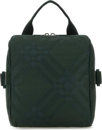 Burberry Check Jacquard Crossbody Bag - Heren - Rugzakken - Groen - ONE Size - Polyester - Tassen