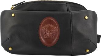 Versace Lou Small Nappa Belt Bag - Heren - Heuptassen - Zwart - ONE Size - Leer - Tassen