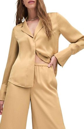 Favorite Daughter The Lily Button-Up Shirt in Palomino Gold at Nordstrom, Size X-Small