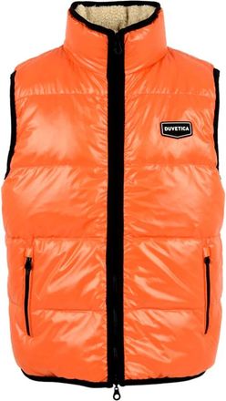 Duvetica Reversible Scudetto Vest - Heren - Bodywarmers - Oranje - L - Nylon - Jassen