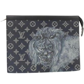 Louis Vuitton Pre-owned Canvas clutches - Dames - Pre-owned - Blauw - Maat: ONE Size