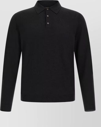 Zanone wool long-sleeve polo shirt
