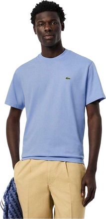 Lacoste Heren Geborduurd T-shirt met logo (Delfts Blauw)