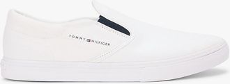 Tommy Hilfiger Mens Vulcanized Canvas Slip-On Sneaker - White - US 11.5 / EU 45