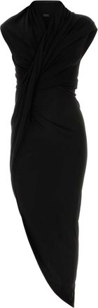 Balenciaga Womens Black Stretch Crepe Dress viscose - Size EU 36 (Womens)