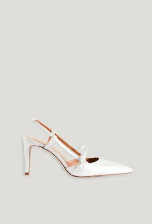 Claudie Pierlot Escarpin cuir nacre