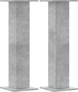 vidaXL Vidaxl - Supporti per Piante 2 pz Grigio Cemento 30x30x95 cm Truciolato