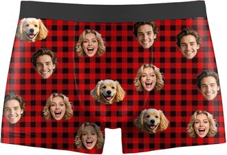 Generic Personalised Boxers For Men,Heart Boxers With Face On Personalised,Funny Boxer Briefs Mens,Personalised Gifts For Men Him Boyfriends Daddy Husband Bir
