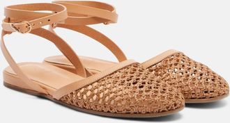 Ancient Greek Sandals Bailarinas destalonadas Filothea de rafia