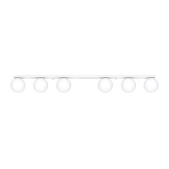 Wonderlamp L&aacute;mpara de techo blanco de 120cm con 6 esferas