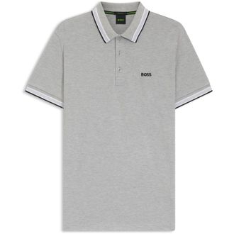 HUGO BOSS Heren Boss Hbg Paddy Euro Poloshirt in Zilver