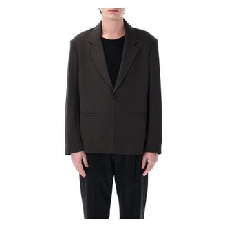 STUDIO NICHOLSON Blazers, male, Gray, Size: L Classic Blazer for a Stylish Look