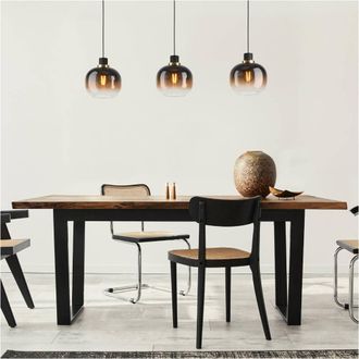 Loops Stylish Modern Black & Brass Pendant Light for Indoor Spaces