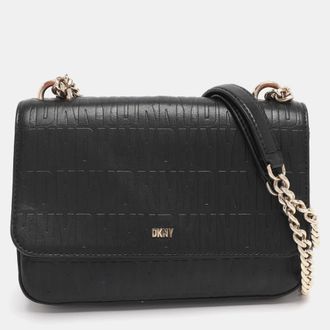 DKNY Dkny Sina Black Leather Shoulder Bags