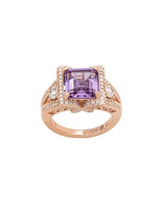 Suzy Levian Suzy Levian Silver Cz Cocktail Ring