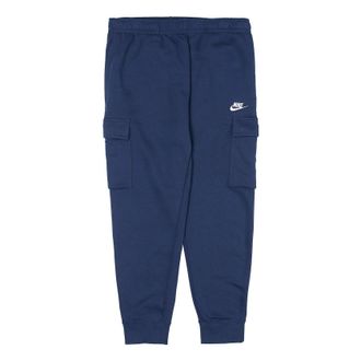 Nike Sportswear Club Fleece Cargo Stay Warm Bundle Feet Sports Long Pants Royal blue CD3130-410
