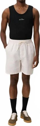 Les Deux Otto Linen Shorts In Eggnog White