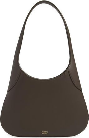 Khaite Small Joan Leather Hobo Bag in Elephant at Nordstrom