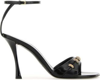 Givenchy Womens Black Leather Stitch Sandals - Size EU 36