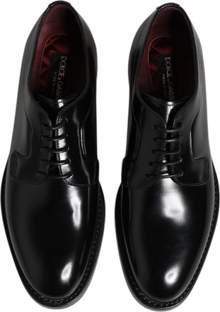 Dolce & Gabbana Mens Black Leather Lace Up Derby Dress Formal Shoes Calf