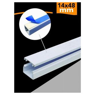 Trade Shop Trade Shop - 10pcs Cajas Perfiles Places Principales De Pvc White Pvc Dosehoso 2 Mt 14x48mm