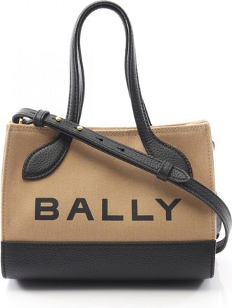 Bally Canvas Leather Handbag (Pre-Owned)