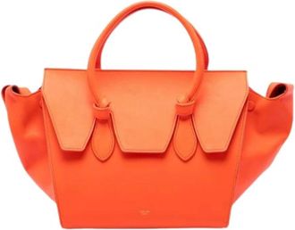 Celine Pre-owned Tie Knot Tote Bag - Dames - Vintage Shopper - Oranje - ONE Size - Leer - Vintage