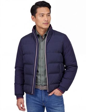 N-Z-A- NEW ZEALAND AUCKLAND effen donkerblauwe puffer jas NZA