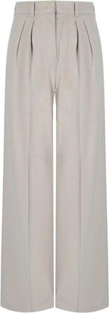 Max Mara Ginnico Light Pants - Dames - Wijde Broeken - Beige - XS - Broeken