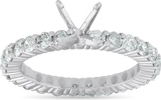 Pompeii3 1 1/2ct Diamond Eternity Mount Engagement Ring Setting 14k White Gold