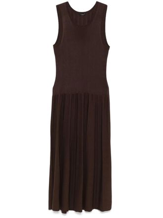 Joseph ribbed midi dress - Brown