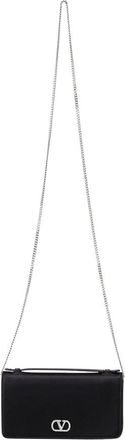 Valentino Cartera de Cadena VLogo Signature de Terciopelo - Bags - Mujer - Negro - ONE SIZE