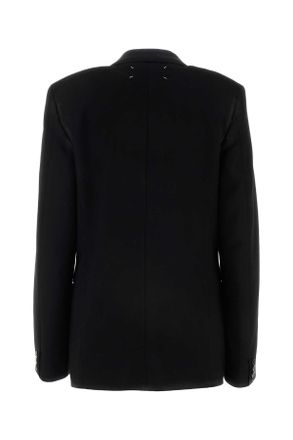 Maison Margiela Zwarte Gabardine Blazer