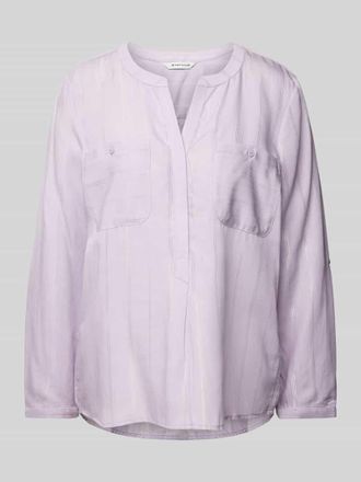 Tom Tailor Regular Fit Bluse aus Lyocell-Mix mit aufgesetzten Brusttaschen in Flieder, Größe 34