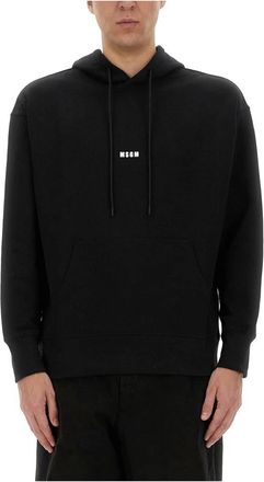 Msgm Felpa Sweatshirt - Sweatshirts & Hoodies - Hombre - Negro - S