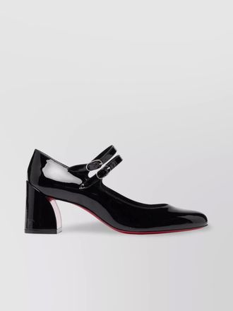 Christian Louboutin patent leather block heel pumps