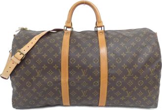 Louis Vuitton Marron Coated Canvas Boston Bag (Pre-Owned)