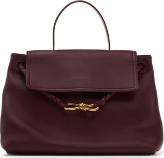 Bottega Veneta Ciao Ciao Knot Detail Leather Top Handle Bag in 2250 Barolo-M Brass at Nordstrom
