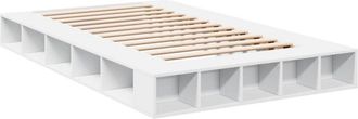 vidaXL Estructura De Cama Madera De Ingenier&iacute;a Blanca 135x190 Cm Vidaxl