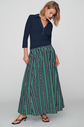 Maeve Jacie Poplin Printed Maxi Skirt by Maeve