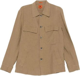 Barena Ravel Marte - Heren - Casual Overhemden - Beige - L - Overhemden