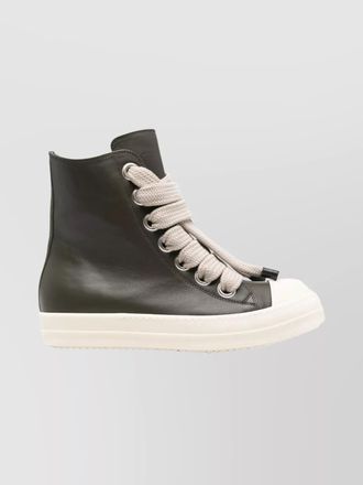 Rick Owens high-top jumbolace sneakers contrast sole