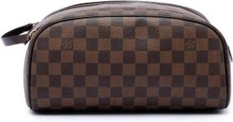 Louis Vuitton Pre-owned Damier Canvas Pouch - Dames - Vintage Tassen - Bruin - ONE Size - Vintage