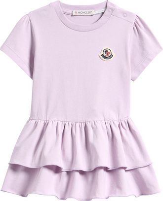 Moncler Kids Ruffle T-Shirt Dress in Lavender at Nordstrom, Size 12-18M