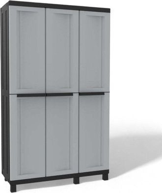 Terry Escobero Alto Con Estantes Regulables Y Tres Puertas Con Apertura De 180 Grados De Material Termopl&aacute;stico Resistente A La Lluvia