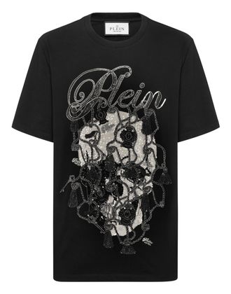 Philipp Plein Round Neck T-Shirt Glass Skull