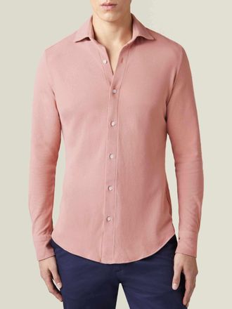 Luca Faloni Peach Cotton Piqué Siena Shirt