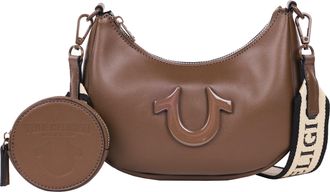 True Religion LOGO STRAP CRESCENT HOBO
