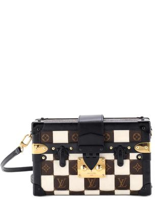 Louis Vuitton Petite Malle Handbag Damier Tressage Monogram Canvas and Leather clutch bag - Black